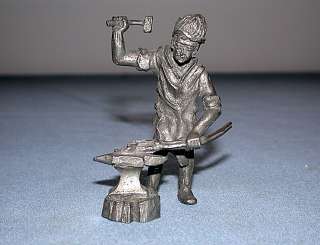   Vintage Signed Royal Daalderop Holland Pewter Blacksmith Figurine~L@@K