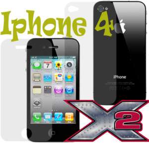 2x Sets FULL Body LCD Screen Protector Front Back iPhone 4 4G 4GS 