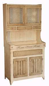 Amish Kitchen Hutch Buffet Country Cottage Bakers Rack Pantry Storage 