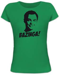Shirtstreet24 SHELDON BAZINGA Big Bang Theory Lady/Girlie Funshirt 
