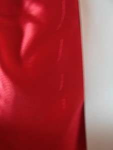 Vintage 80s Red Satin Formal Dress Gown Full skirt short back train 31 