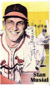 Stan Musial St Louis Cardinals Autographed Index Card  
