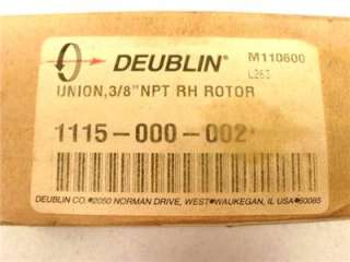 DEUBLIN 1115 000 002 3/8 UNION RH ROTOR NIB FREE SHIP  