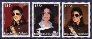 Michael Jackson Famous People 3 different MNH stamps  