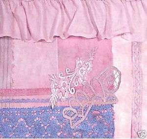 Vintage Shabby Cotton Chic Crazy Quilt Fabric Trim Lace  