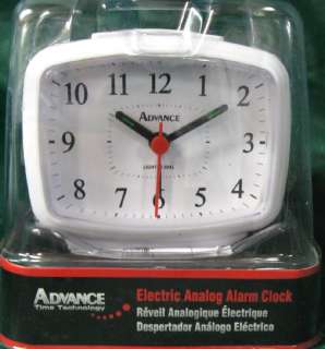 Analog Electric Alarm Clock Snooze Back Lighted Dial Wh  