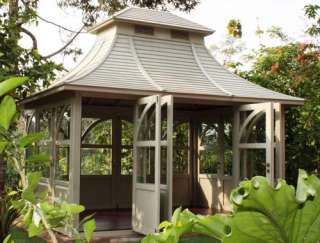 Gartenhaus aus Teak Holz riesen Pavillon Wintergarten  