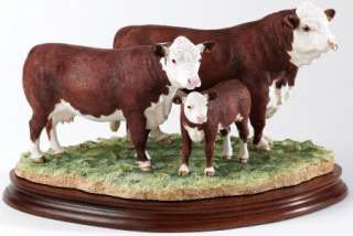 B1129 Border Fine Arts Classics Hereford Cattle Family Group NEW IN 