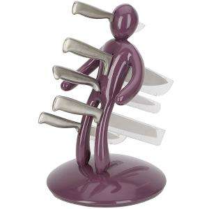 NEW ETHOS 209/009 VOODOO AUBERGINE 5 PIECE KNIFE BLOCK 5037241214953 