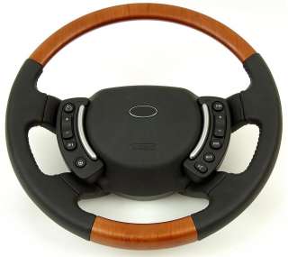 Powerful UK Ltd   Wooden Steering Wheel Cherry Heated Range Rover L322