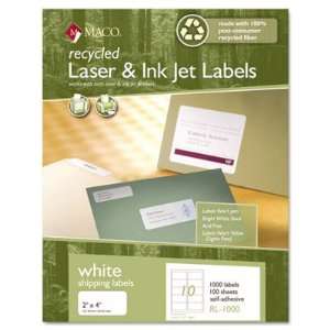  Chartpak Recycled Laser and InkJet Labels MACRL1000 