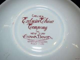 Set 6 Crown Devon Fieldings Staffordshire Chelsea Red Bowl Dessert 