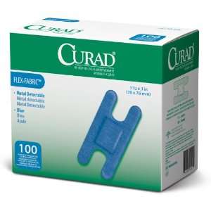  Curad Knuckle, Woven Blue Detectable Bandage, 100 Count 