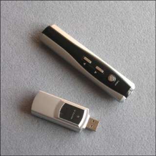 Functions as a remote control, a wireless mouse ,a laser pointer .When 