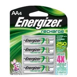  Energizer® e² NiMH Rechargeable Batteries, AA, 4 
