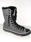 converse all star knee 41 stivali xhi suede pelle alti pelo grigio 