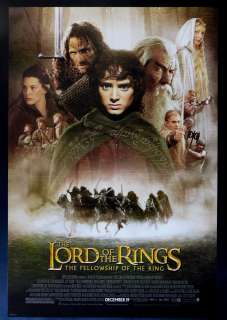 LORD OF THE RINGS FELLOWSHIP OF THE RING * CINEMASTERPIECES DS 1SH 