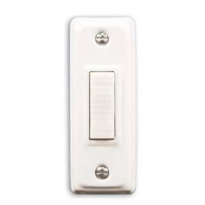 Heath Zenith 715W B Wired Push Button, White Finish with Lighted White 