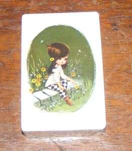 Vintage TRUMP Little Girl Flowers Playing Cards SEALED  