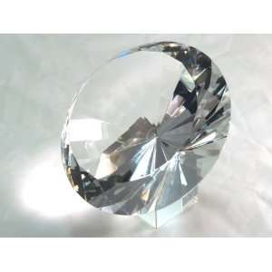  120mm 5 Clear Crystal Diamond Jewel Paperweight