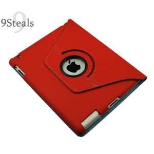 SHARKK 360 Red Rotating iPad 2 Case (Folio Convertible Cover Multi 