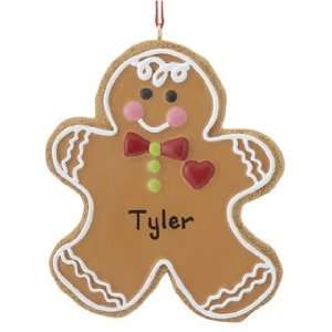    Personalized Gingerbread Cookie Christmas Ornament