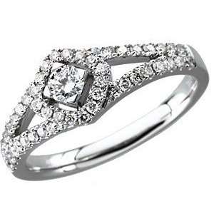   50 Carat Total Weight Diamond Ring set in 14 kt White Gold(5) Jewelry