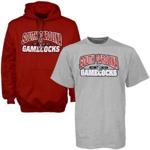 South Carolina Gamecocks Garnet Hoody Sweatshirt & T shirt Combo 