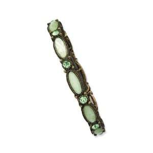  Opaque & Green Crystal Stretch Bracelet Jewelry