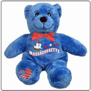    Massachusetts Symbolz Plush Blue Bear Stuffed Animal Toys & Games