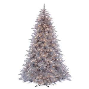  7.5 Silver Ashley Pre Lit Artificial Christmas Tree Clear 