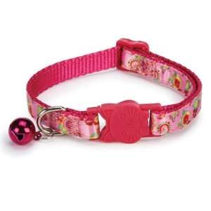   Sorbet Hot Pink Floral Paisley Safety Cat Collar 8 12