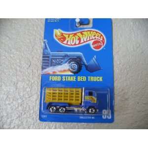  Hot Wheels Ford Stake Bed Truck All Blue Card #99 Toys 