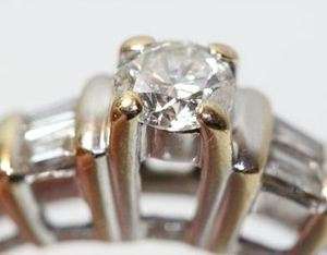   5ct Round Diamond Solitaire 14K Gold Sz 7 Engagement Ring &Box  