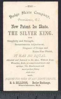 New Patent Ice Skate / The Silver King  printed circa 1800s
