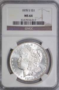 1878 S Morgan Silver Dollar MS64 NGC United States Mint Coin  