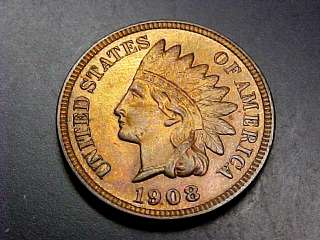  1908 Indian Head Cent Penny BU UNC ++  OR MAKE 