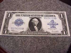 1923 ONE DOLLAR SILVER CERTIFICATE NOTE  