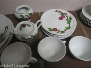 vtg LOT cherry orchard dinnerware Orchardware mid century 50s  