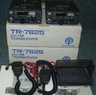 Kenwood TR 7625 2 Meter FM Transceivers With Boxes  