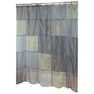 Excell Mosaic 70 Inch by 72 Inch Fabric Shower Curtain, Blue  
