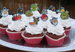   Birds Cupcake Cake Toppers Birthday Party decor (30 pieces)  