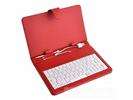 Red Leather Case with USB Keyboard Stylus Pen For 7 Android tablet PC 