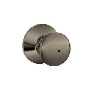   F40PLY620 Antique Pewter Plymouth Privacy Lock Door Knob Set  