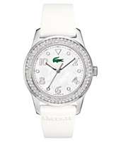 Lacoste Watch, Womens Advantage White Rubber Strap 2000647
