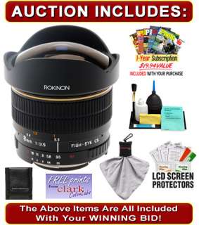 Rokinon 8mm Fisheye Lens for Canon Digital SLR Camera  