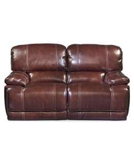 Miramar Love Seat, Double Reclining Leather   Small Living Spaces 