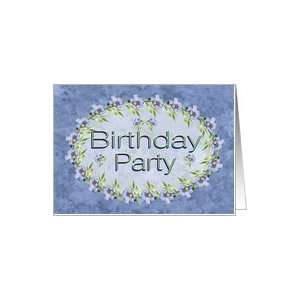  80th Birthday Party Invitations Lavender Flowers Card 