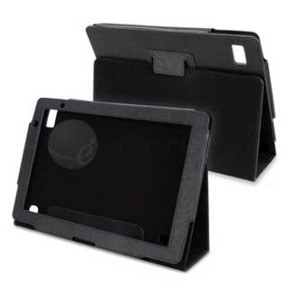 For Acer Iconia Tab A500 Black Leather Case Cover with Stand  