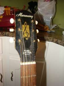 Vintage 1965 HARMONY MAHOGANY H165 ACOUSTIC GUITAR  
